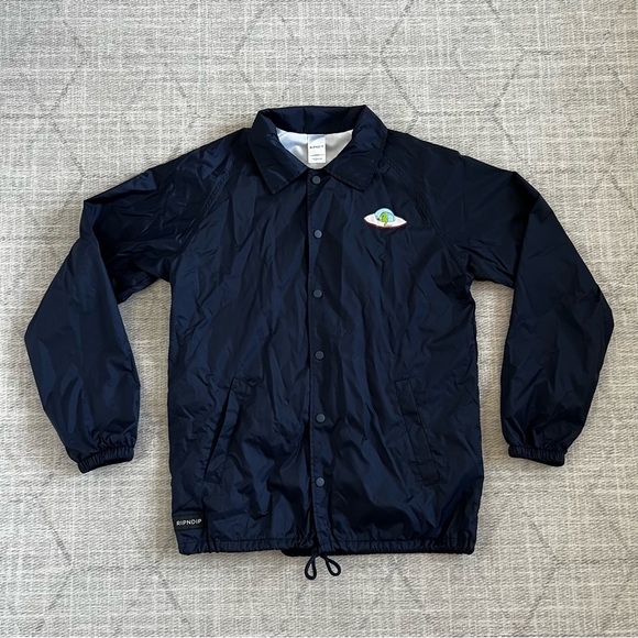 RipNDip Men’s Navy Blue Alien Same Sh!t Different Day Windbreaker Jacket MEDIUM - Picture 3 of 14